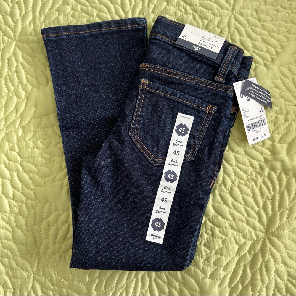 New Oshkosh Girls Size 4 Slim Bootcut Jeans